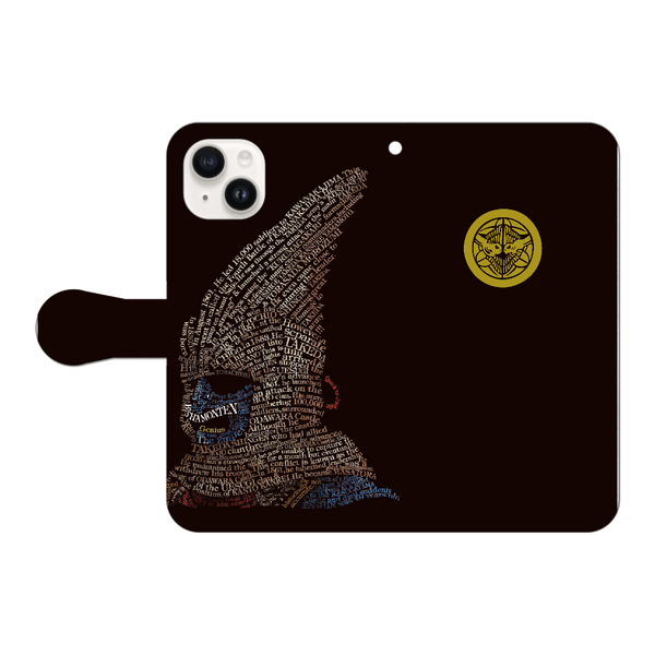 Samurai Typography Kenshin Uesugi Wallet Phone Case with Strap