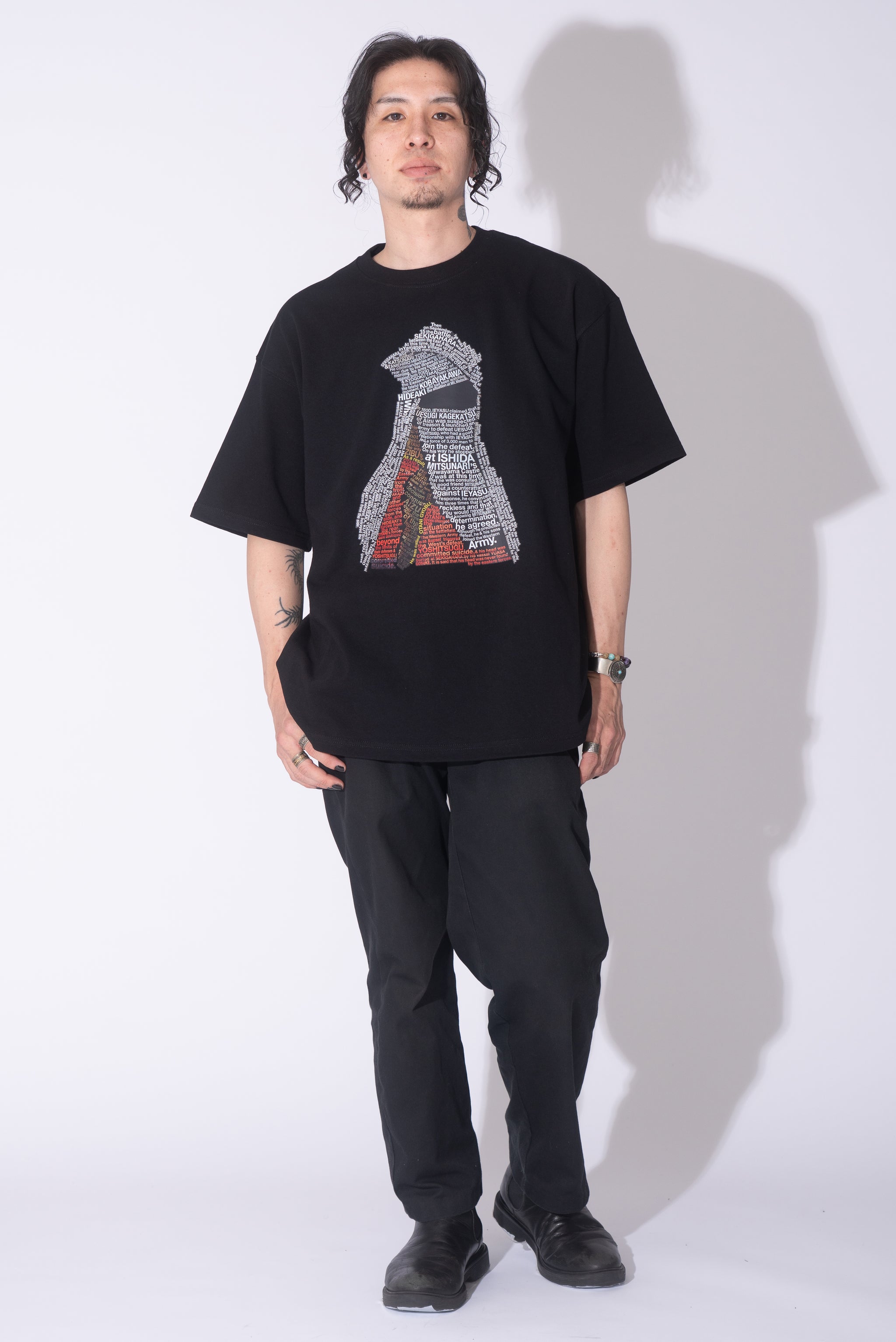 040103 侍 タイポグラフィ Tシャツ（前面） 大谷吉継 – 侍ブランドT